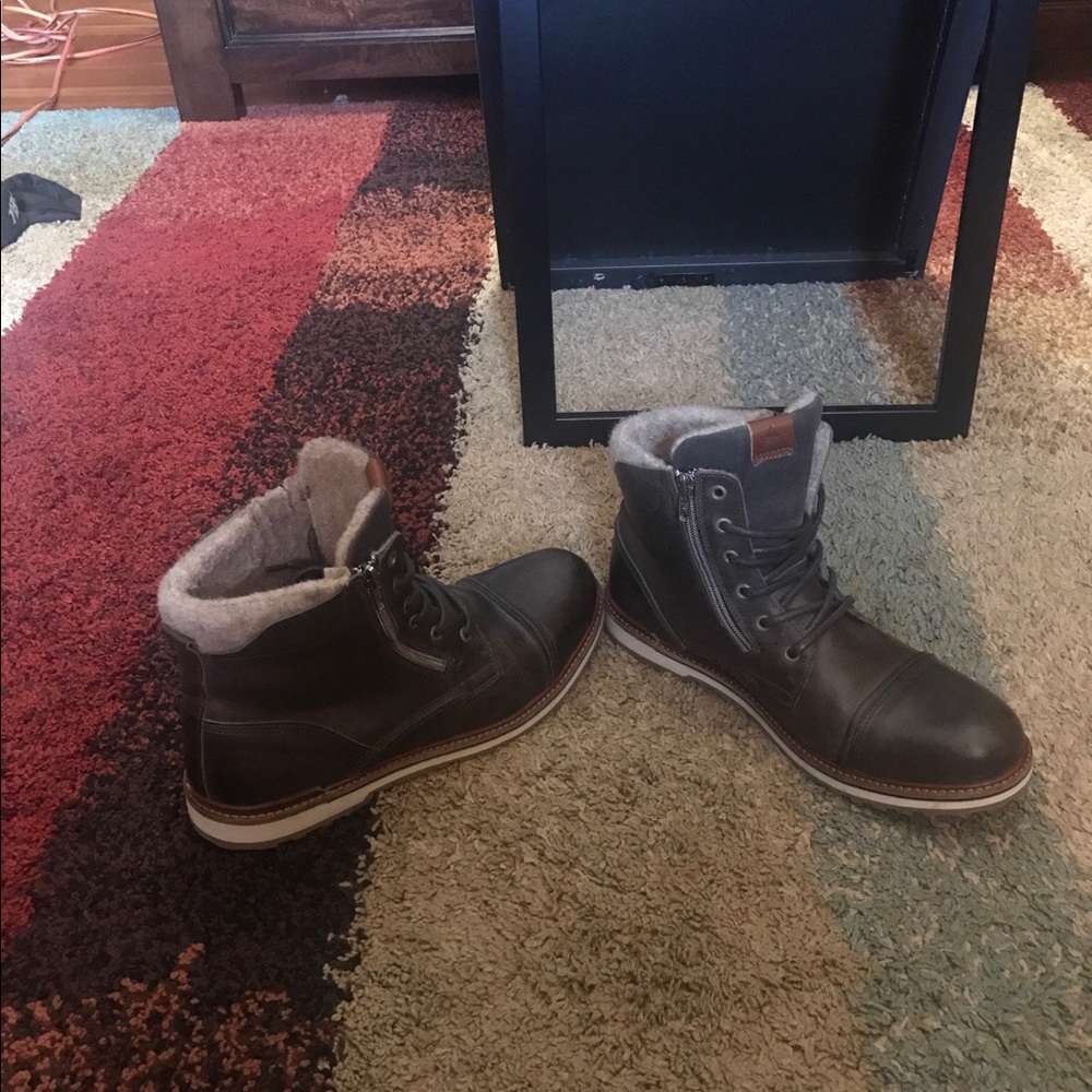 Aldo zip and tie boots